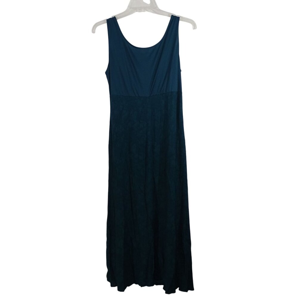 Sleeveless Teal Green Maxi Dress Women Size 12 Rayon Special Occasion Party